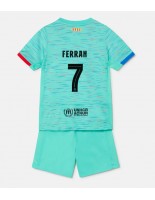 Barcelona Ferran Torres #7 Alternativní dres pro děti 2023-24 Krátký Rukáv (+ trenýrky)